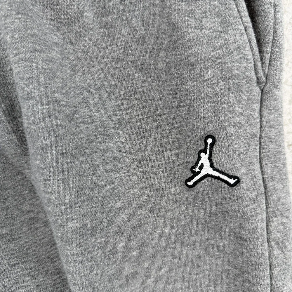 Air Jordan Sweatpants Mens Large Gray Fleece Jogger Pants ElasticDQ7340-091